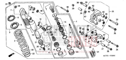 KISSEN, HINTEN XR400R4 de 2004